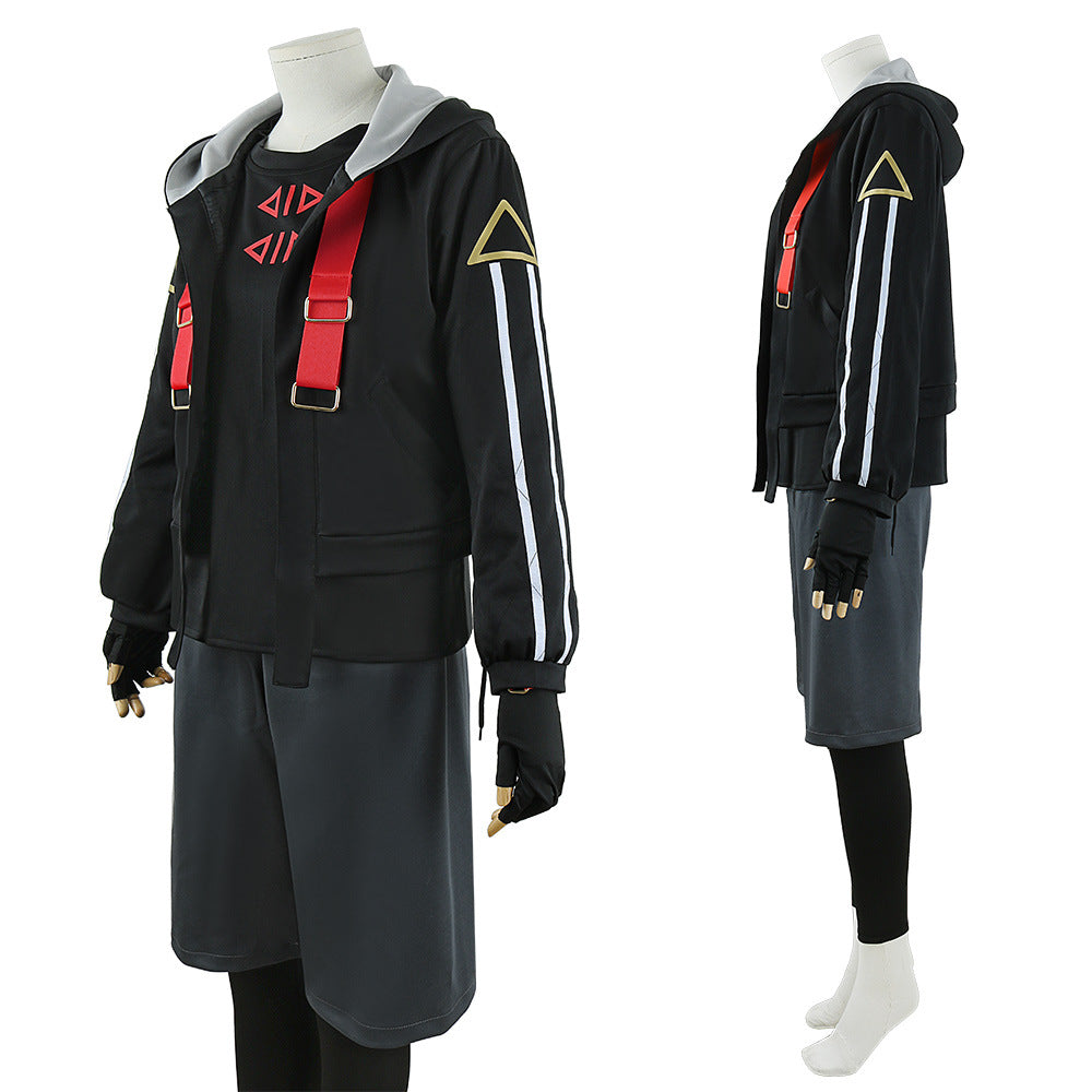 Rainbow VTuber Saeghina New Outfit 2D Anime Game Cosplay Costume Set - Halloweez