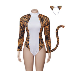 Halloweez Josie and the Pussycats Leopard Print Bodysuit | Cosplay Jumpsuit - Halloweez