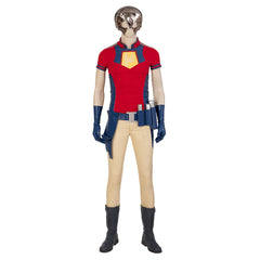 Halloweez Movie Peace Maker Cosplay Costume for Men - Complete Halloween Outfit with Mask, Gloves, Belt, and Game Accessories