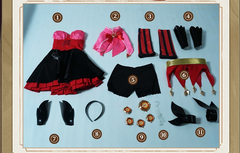 Honor of Kings Angela Night Lolita Cosplay Full Game Costume Set - Halloweez