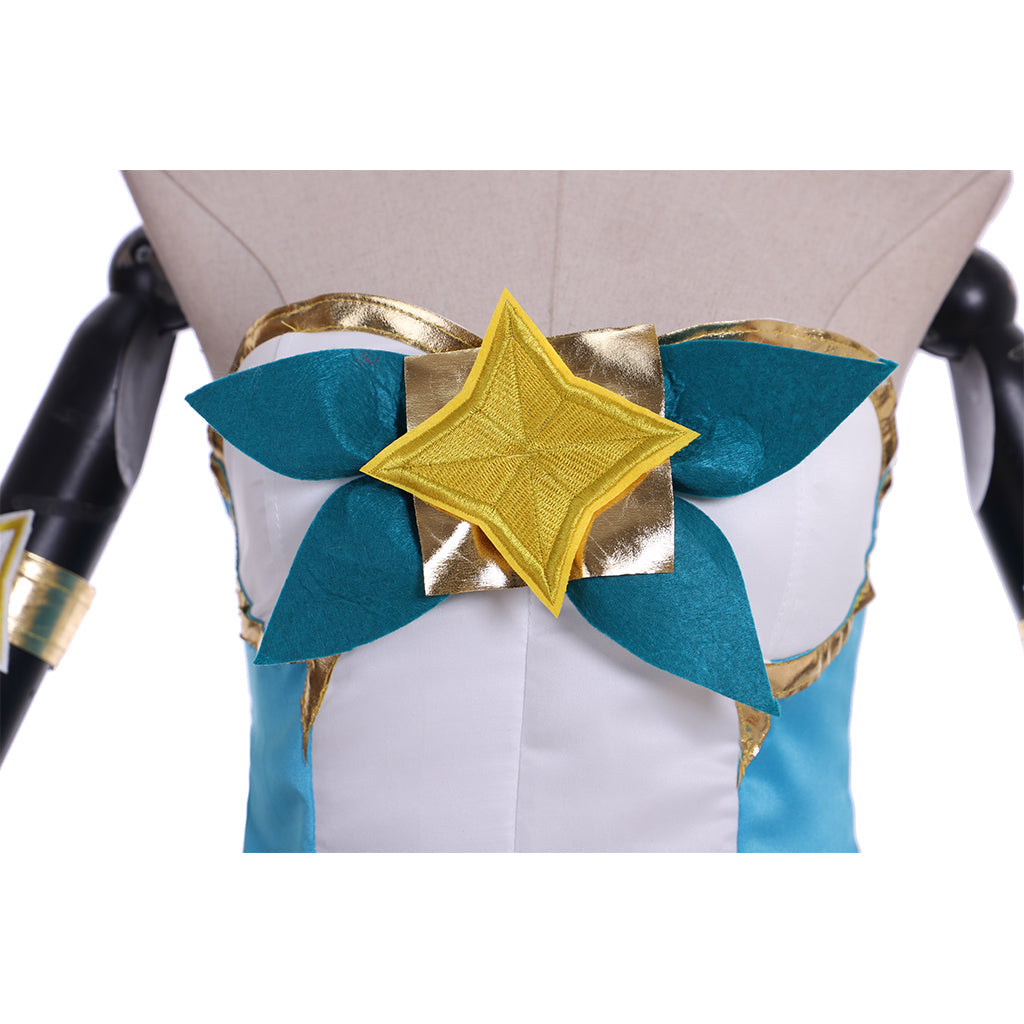 Halloweez Soraka Cosplay Costume – Guardian Skin Blue Tube Dress for Women & Girls - Halloweez