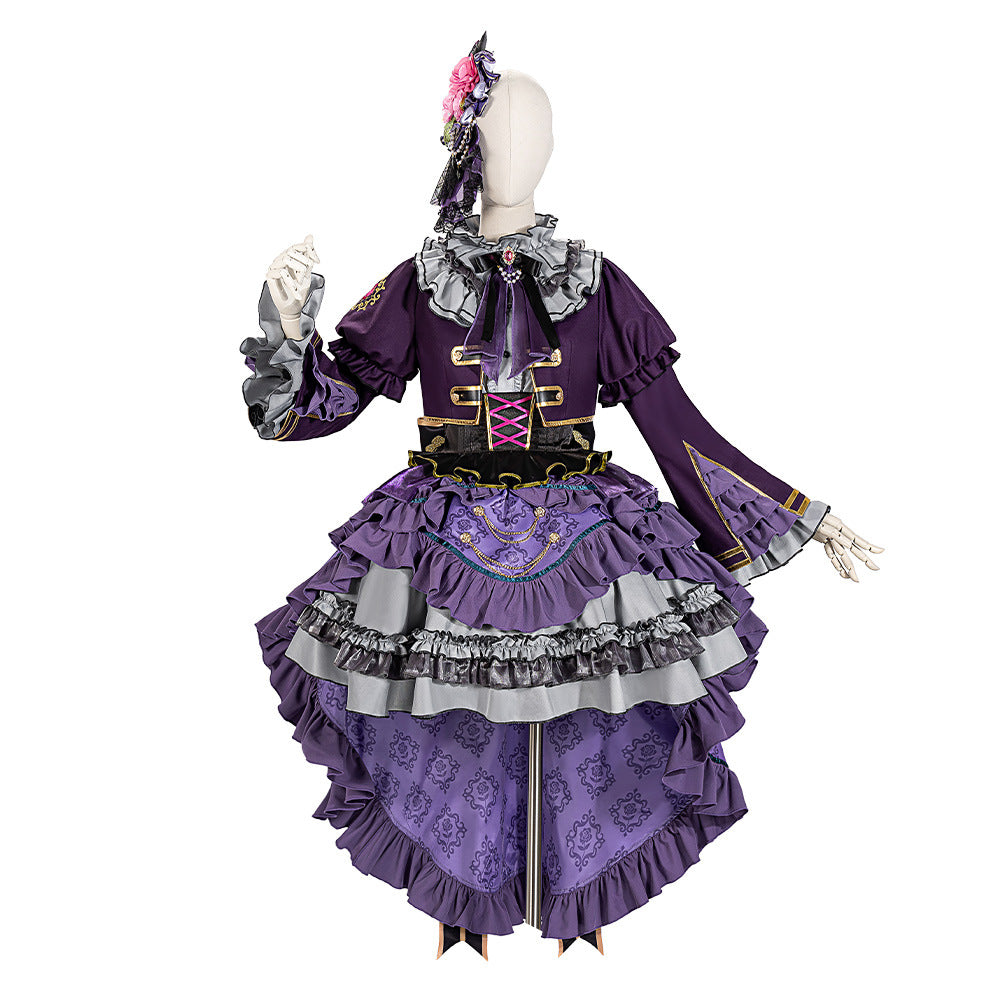 Bangdream Utagawa Ako Cosplay Costume Anime Game Dress Set for Women - Halloweez