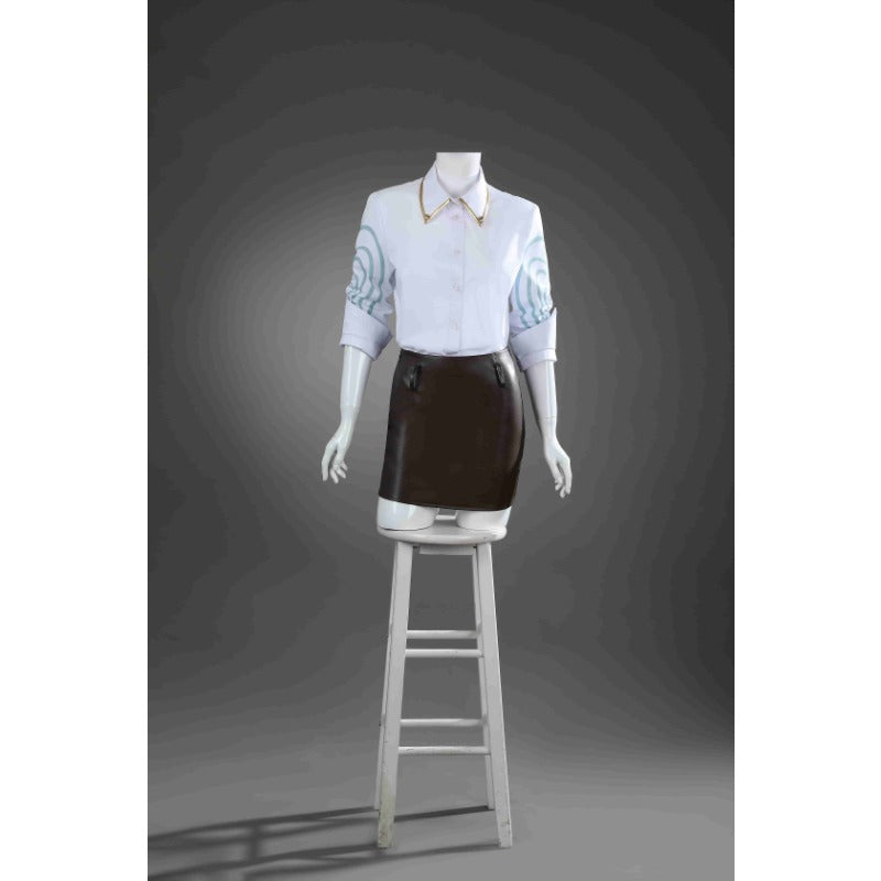 Halloweez Valorant Cosplay Costume - Women’s Uniform Shirt Vest Skirt Set for Halloween Party