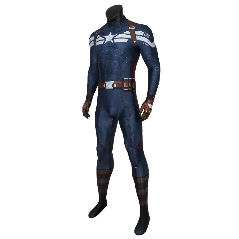 Halloweez Captain America Winter Soldier Digital Printed Cosplay Costume for Enthusiasts & Events