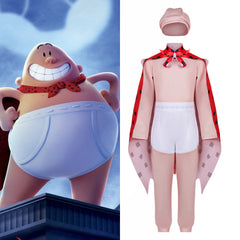 Captain Underpants Cosplay Costume Movie Accurate Halloween Costume for Kids and Adults