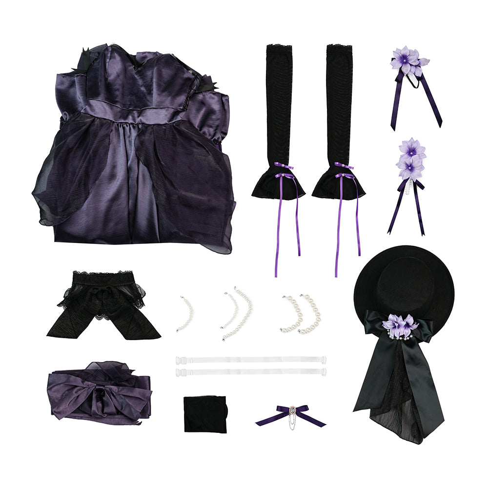 Official Dragon Raja: Cassel's Gate Yamashita Erii (Tsukuyomi) Cosplay Costume Full Set for Women - Halloweez