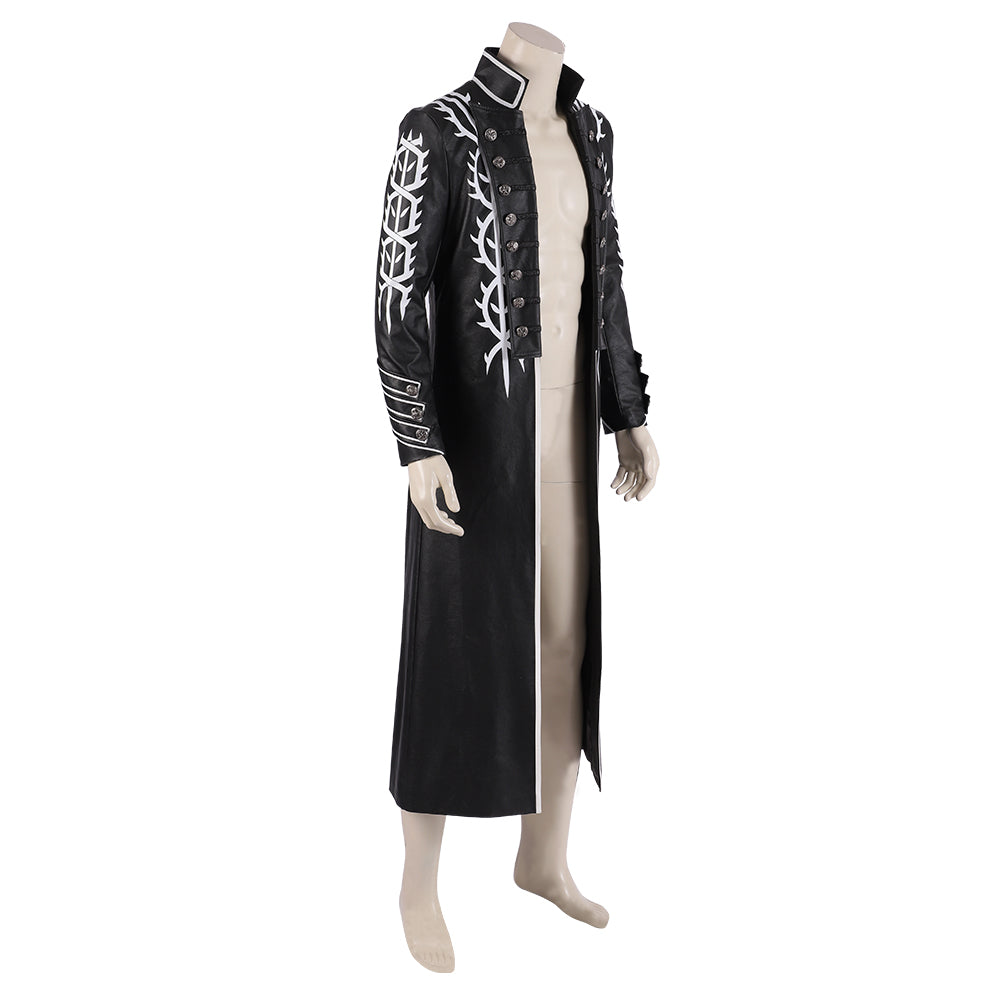 Premium Devil May Cry 5 Vergil Deluxe Cosplay Costume Full Set with Coat and Yamato - Halloweez