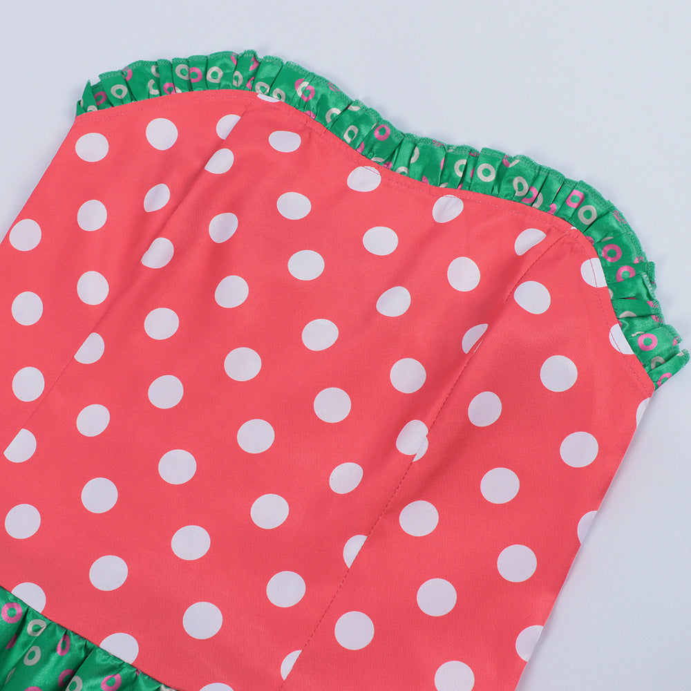 How the Grinch Stole Christmas! Martha May Whovier Red Dot Dress - Halloweez