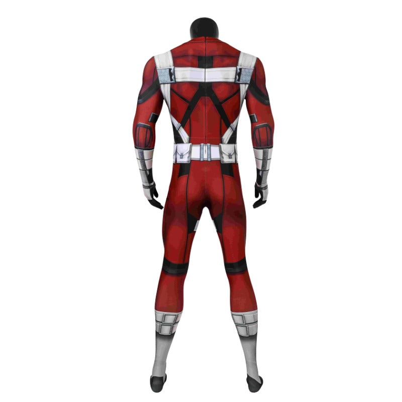 Halloweez Deluxe Red Guardian Cosplay Suit with Mask for Halloween