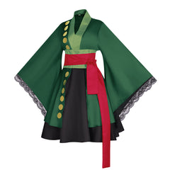 One Piece Roronoa Zoro Gender Swap Cosplay Costume - Anime Lolita Kimono Dress