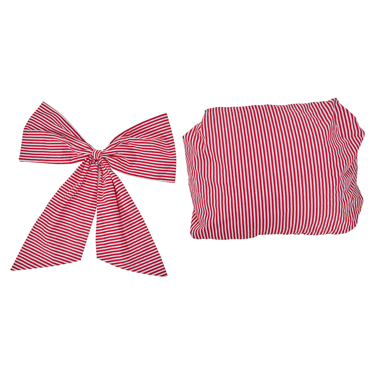 Victorian Red Striped Dress Cosplay Costume – Elegant & Detailed Anime Outfit - Halloweez
