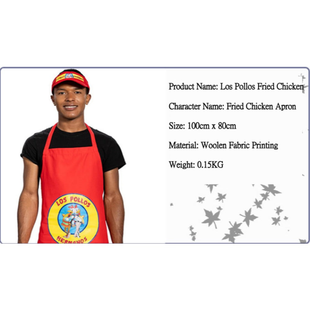 Breaking Bad LOS Pollos Hermanos Apron Hat Cosplay Costume - TV Series Outfit