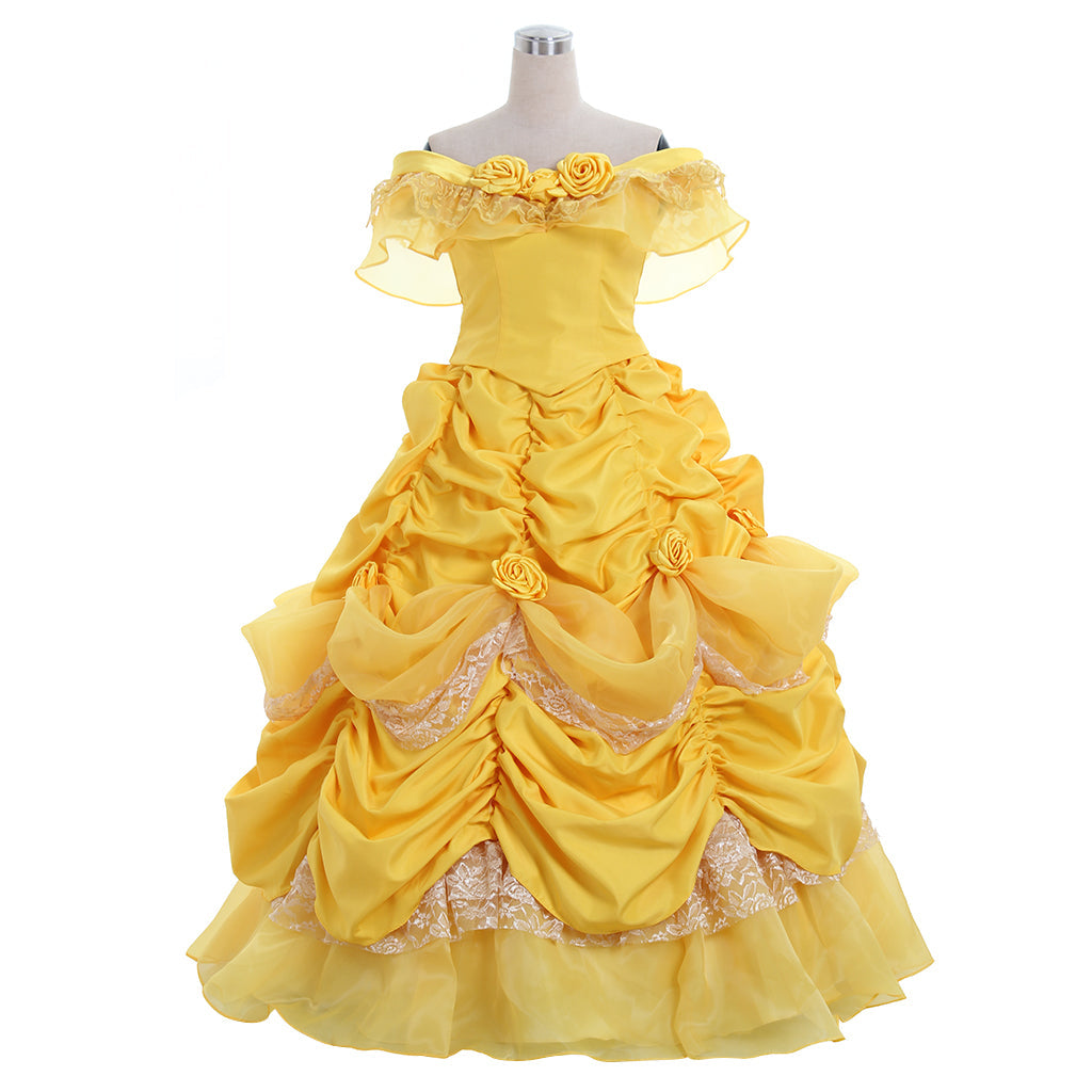 Costume de cosplay Belle pour Halloween | Robe de princesse Disney enchanteresse pour Halloween et cosplay