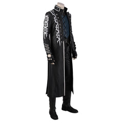 Premium Devil May Cry 5 Vergil Deluxe Cosplay Costume Full Set with Coat and Yamato - Halloweez