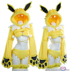 Official Jolteon Plush Paw Cosplay Costume Set for Anime Conventions - Halloweez