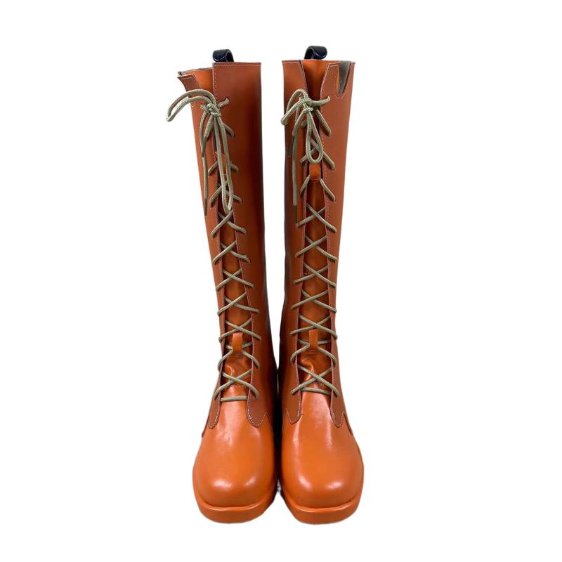 1831 Demon Slayer Kyojuro Rengoku Cosplay Shoes for Anime Conventions - Halloweez