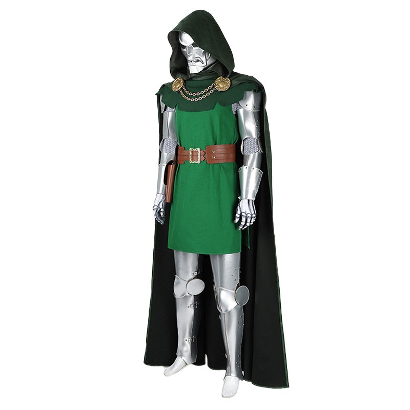 Doctor Doom Costume Classic Vintage Suit with Cape for Halloween Cosplay