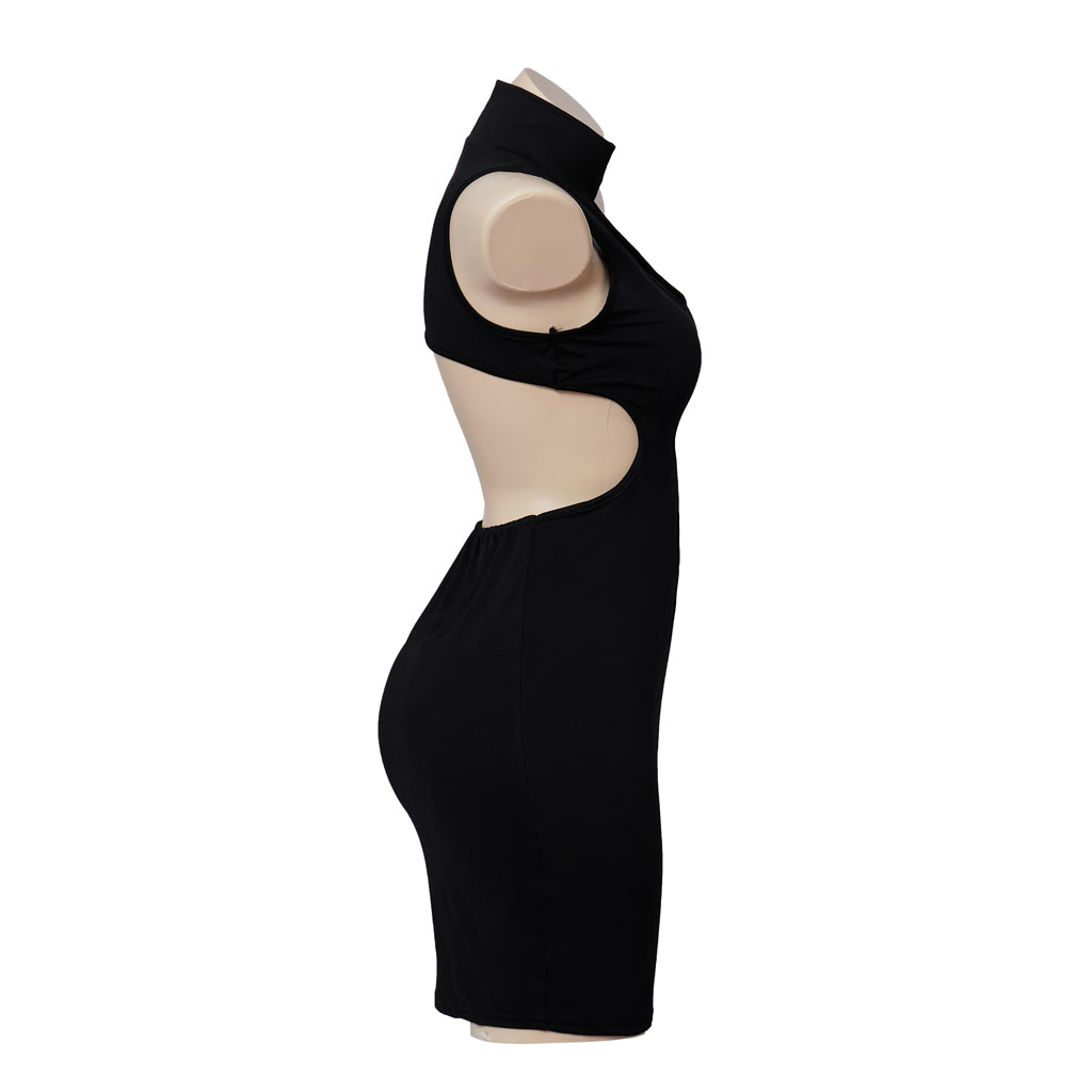 Official Euphoria Maddy Perez Black Cut Out Bodycon Dress Cosplay Costume