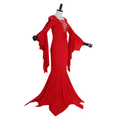 Wednesday Addams Cosplay Costume - The Addams Family TV Series Red Dress - Halloweez
