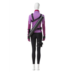 Costume de cosplay Hawkeye de Kate Bishop pour femme, ensemble complet de héros avec manteau de combat et accessoires