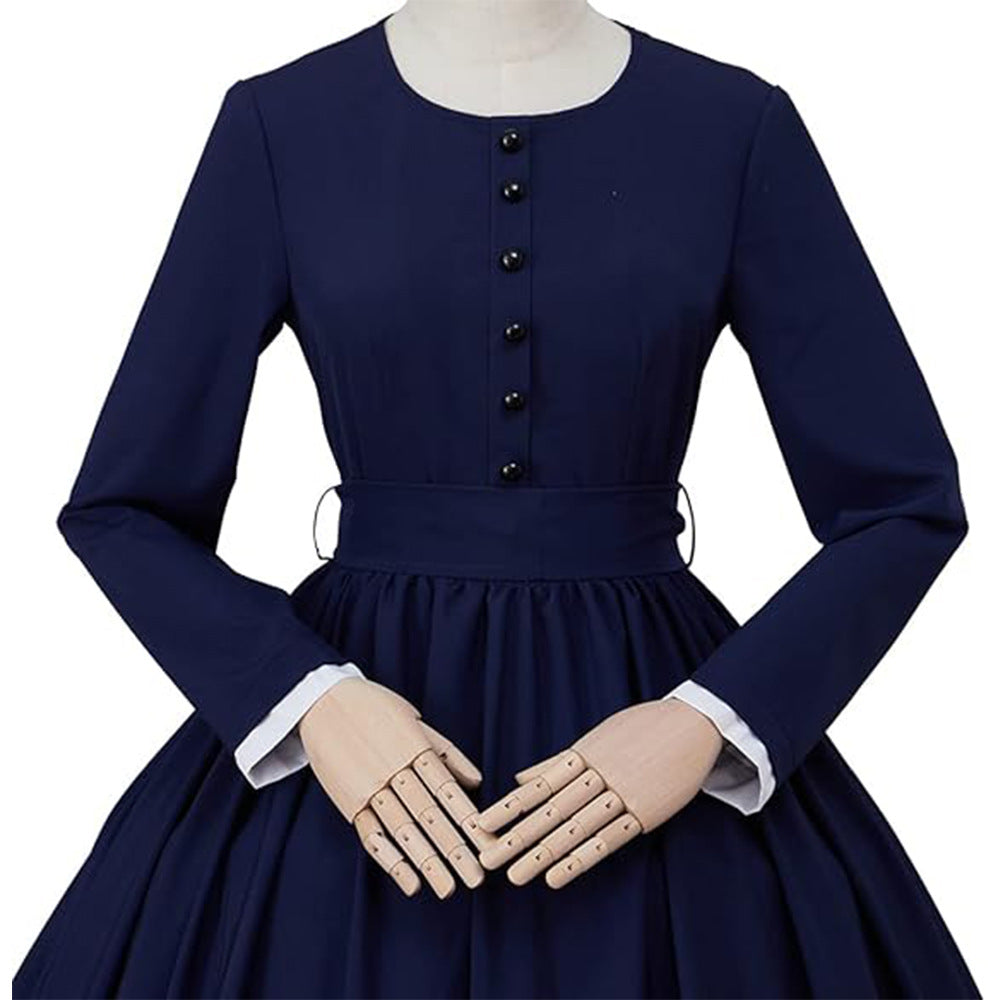 Medieval Victorian Civil War Period Dickens Costume Retro Dress - Authentic Cosplay Outfit - Halloweez