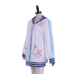 Halloweez Neptunia Cosplay Jacket | Purple Heart Zip-Up Hoodie | Unisex Cosplay Wear