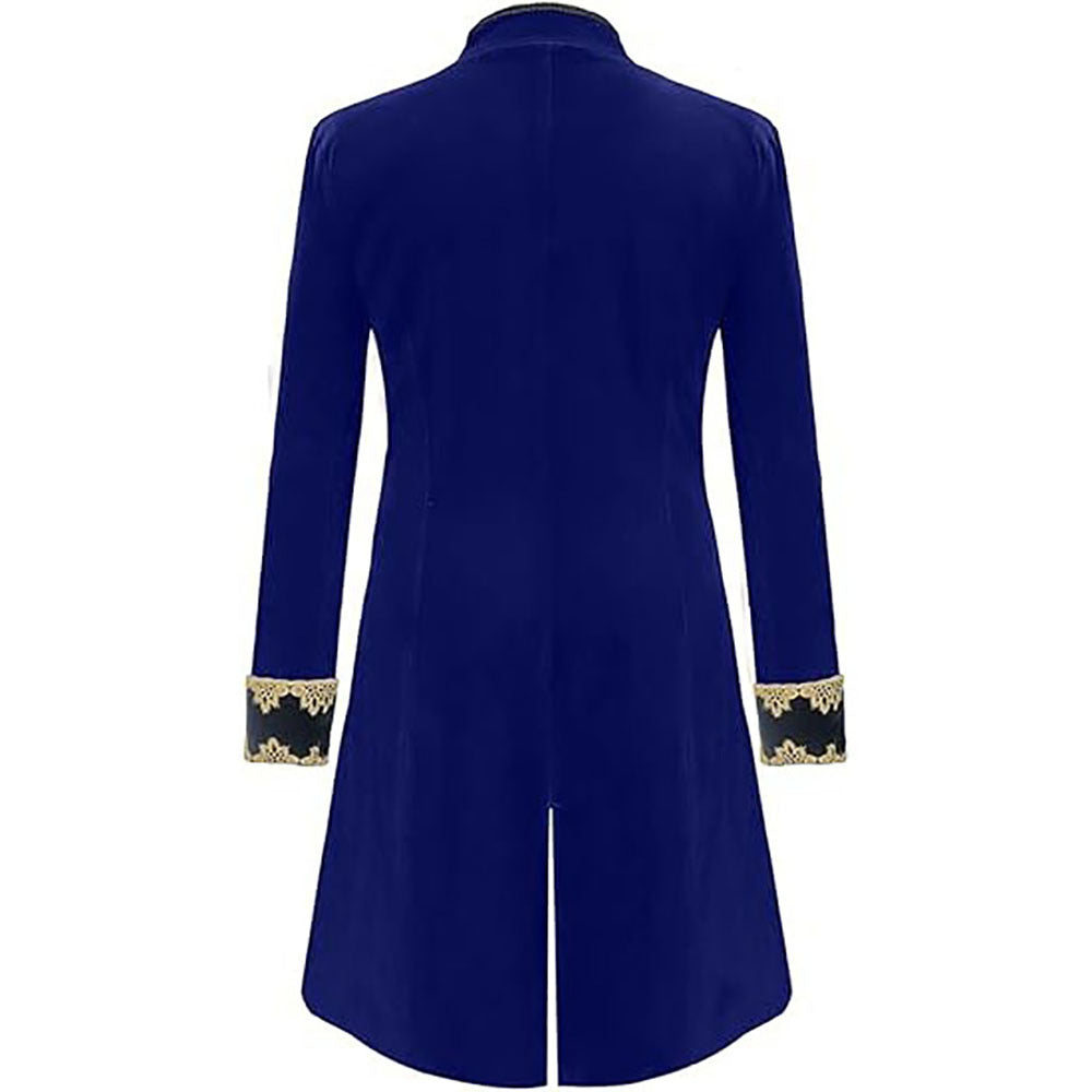 Medieval Steampunk Jacket Coat Gothic Victorian Coat Halloween Retro Tailcoat - Halloweez