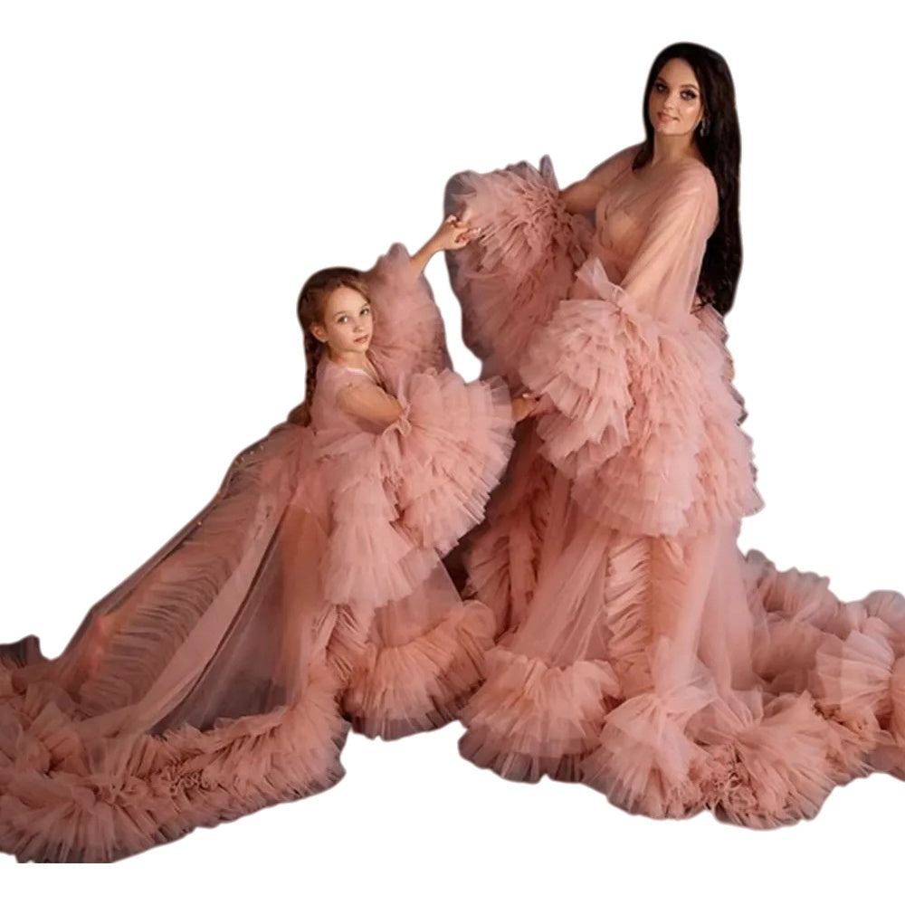 Parent-Child Mesh Dress Party Birthday Photo Maternity Tulle Skirt Wholesale Drop Shipping Puffy Wedding Dress Cosplay Costume - Halloweez