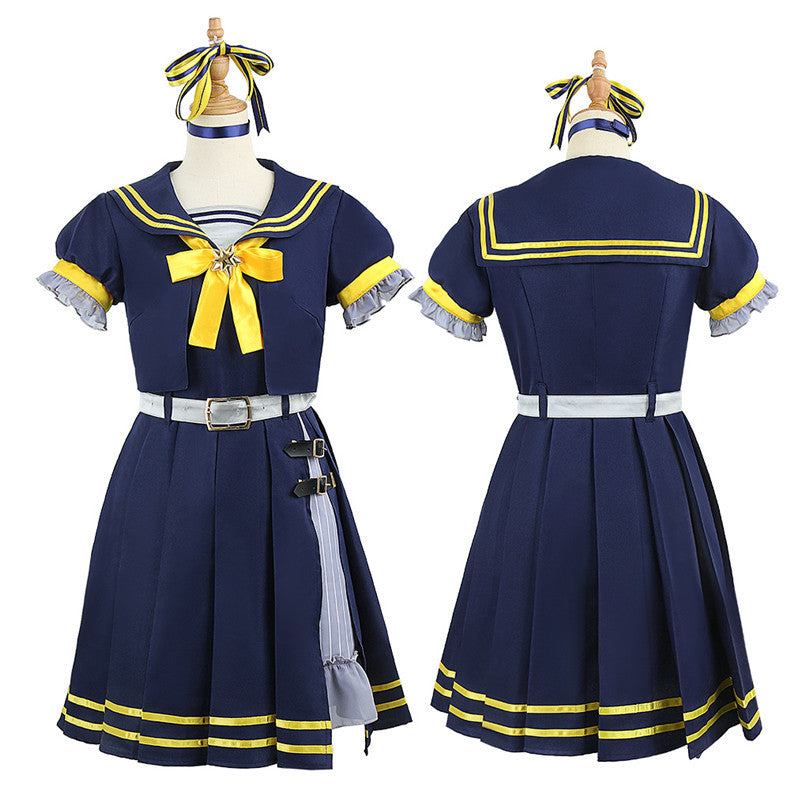 Rainbow Club VTuber Hoshimachi Suisei Hooded Jacket Anniversary Anime Costume Set - Halloweez