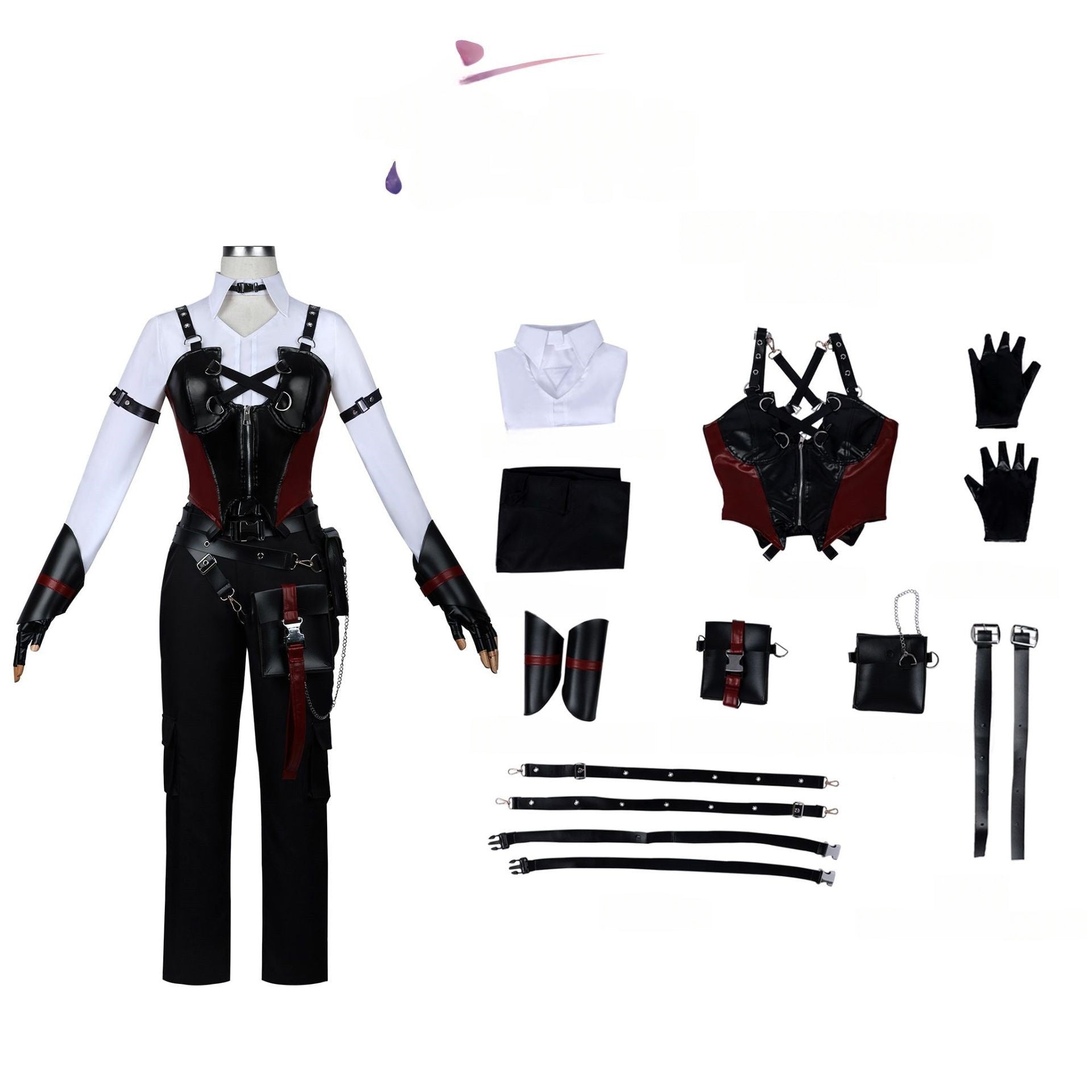 Love and Deep Space Hunter Lady Cosplay Costume Women's Battle Suit Anime Full Set Stage Performance - Halloweez