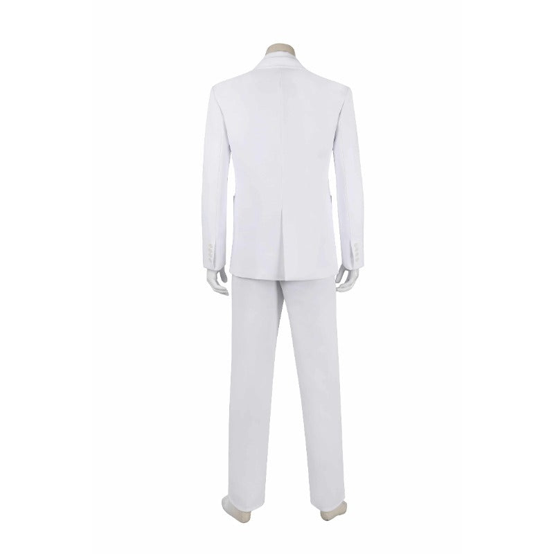 Halloweez Joker 2 Arthur Fleck White Cosplay Costume Full Set - Suit, Shirt, Vest, Pants, Tie
