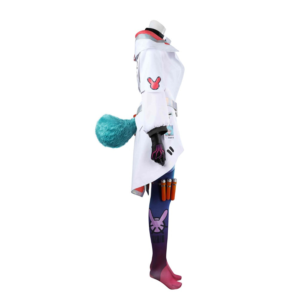 League of Legends Aurora Cosplay Costume - Double Realm Spirit Rabbit Aurora Phantom Spirit Team Skin - Halloweez