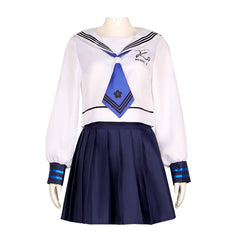 Genshin Impact Xicha Collab Kamisato Ayaka Cosplay Costume Anime JK Uniform Women's Full Set