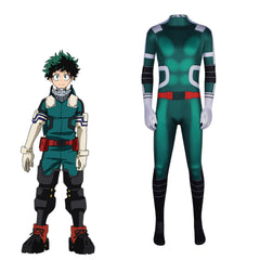 My Hero Academia Deku Battle Suit Tight Jumpsuit Cosplay Costume for Halloween Anime Role Play - Halloweez