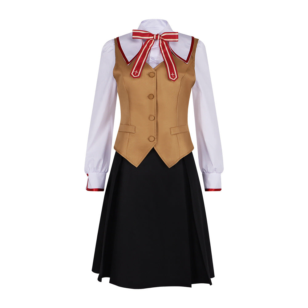 Fate/stay night Sakura Matou & Rin Tohsaka Cosplay Costume Anime School Uniform