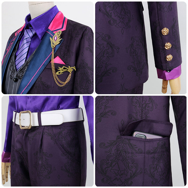 vtuber NIJISANJI Fuwa Minato Nightclub Suit Anime Cosplay Costume - Halloweez