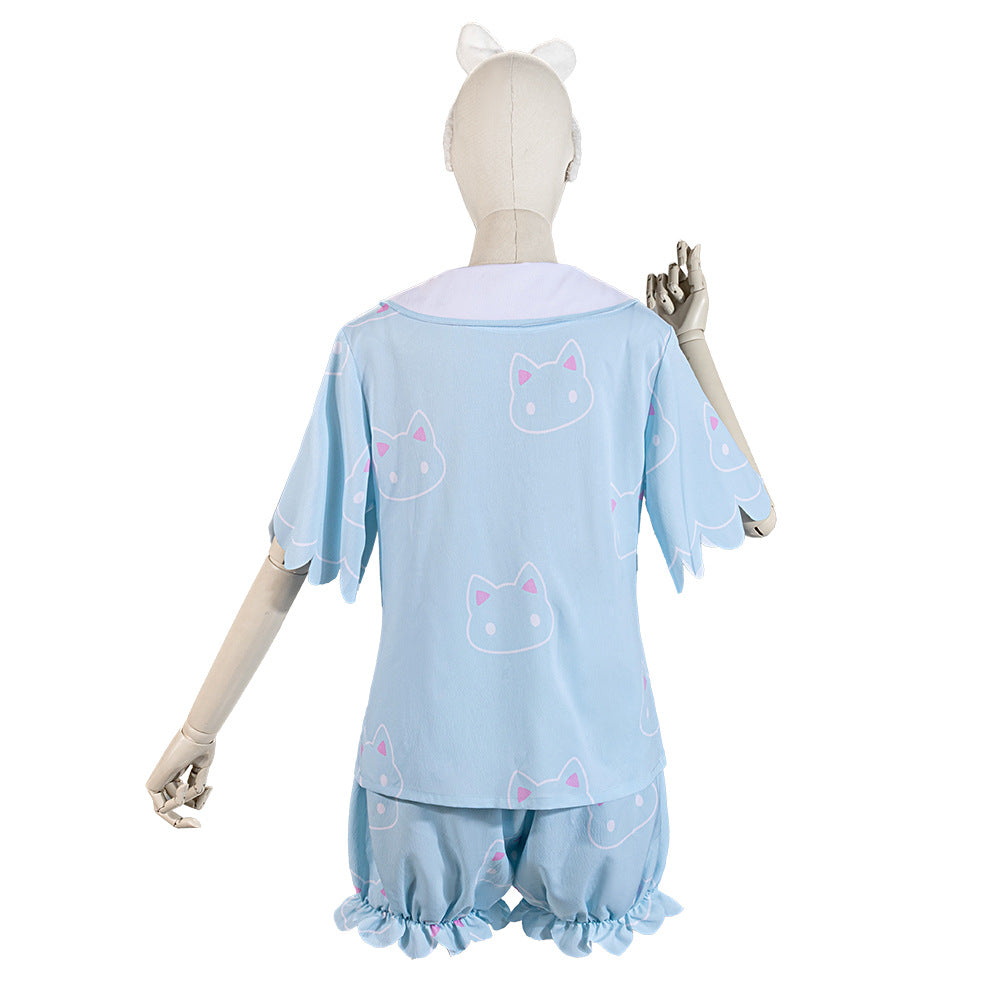 Blue Archive Yuuka Pajama Anime Cosplay Game Costume Women's Pants Set - Halloweez