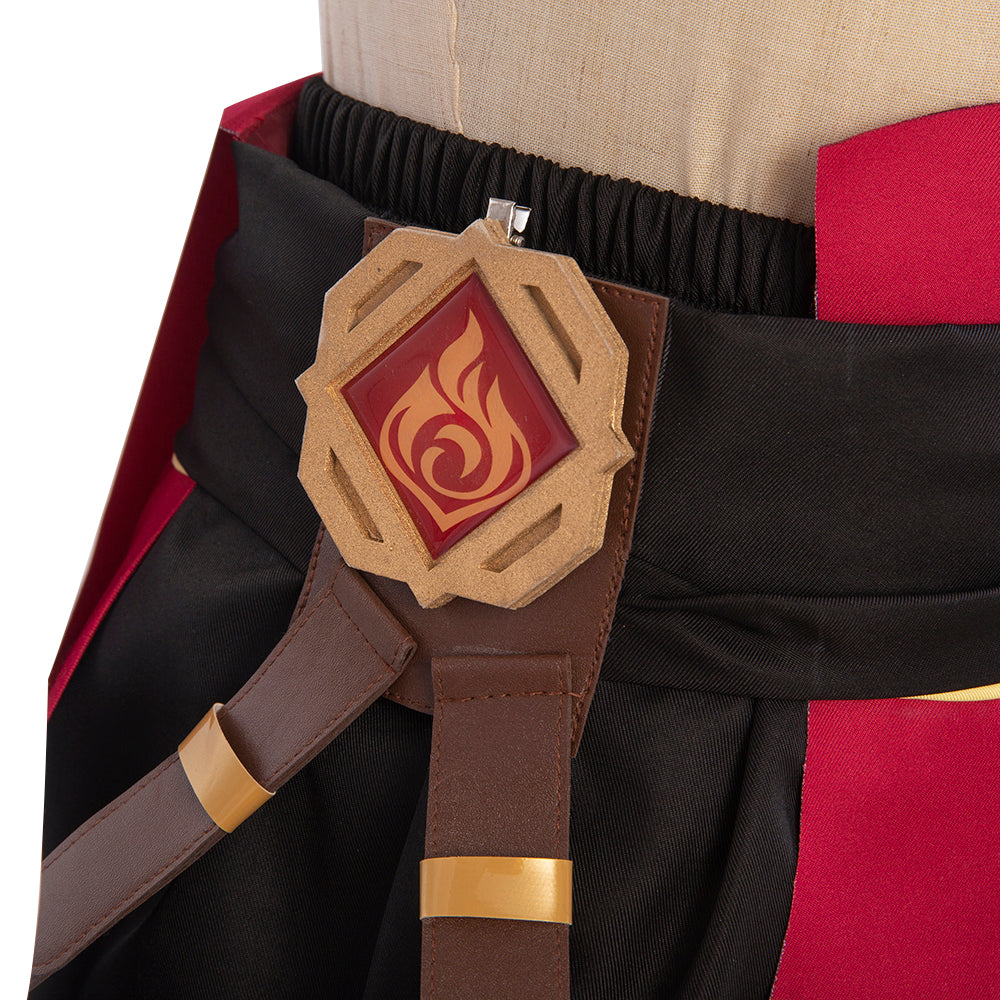 Disfraz de cosplay de Halloween de Yanfei: atuendo inspirado en Genshin Impact de alta calidad para entusiastas del anime