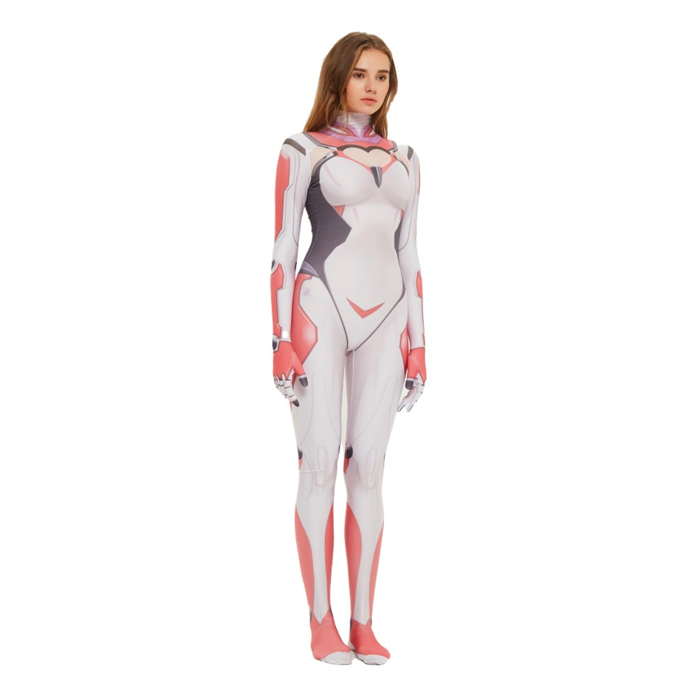King Daji Cosplay Costume Pink Time Skin Sexy Tight Performance Clothing for Honor of Kings Fans - Halloweez