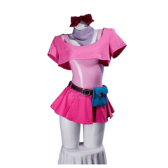 Original Dragon Ball Bulma Cosplay Costume Two-Way PU Leather Dress Anime Cosplay Outfit for Women