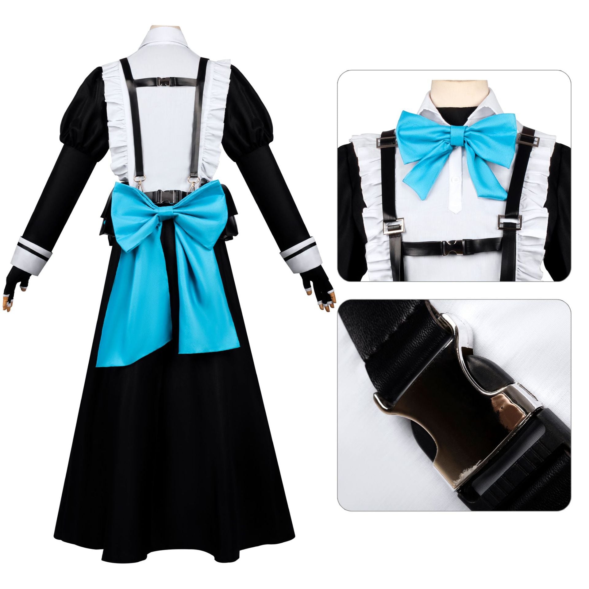 Blue Archive Toki Asuka Cosplay Costume Anime Maid Uniform Women's Full Set - Halloweez