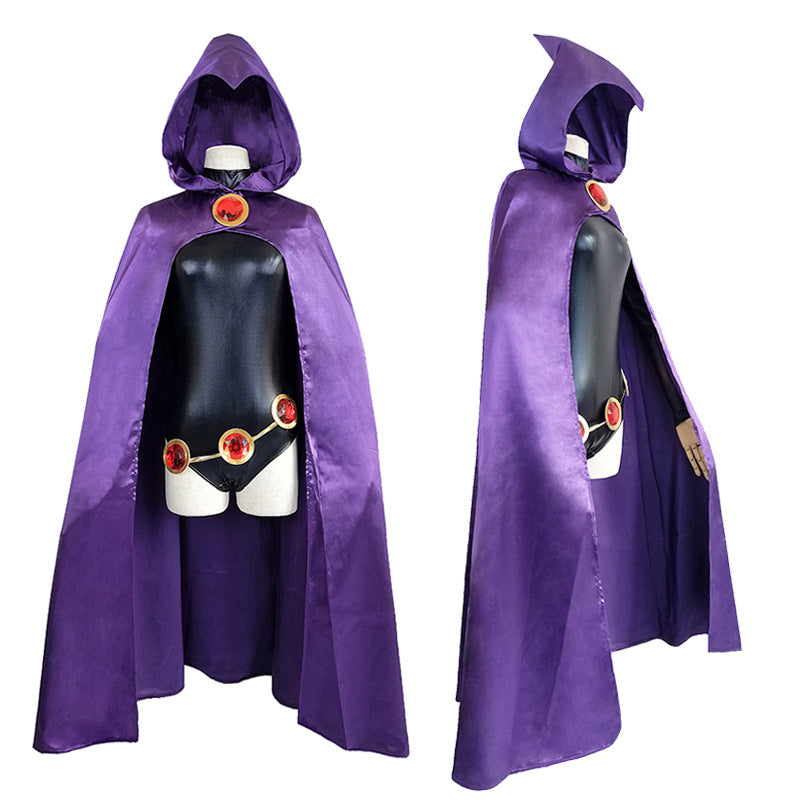 DC Comics Teen Titans Raven Cosplay Costume - Premium Quality Outfit for Fans - Halloweez