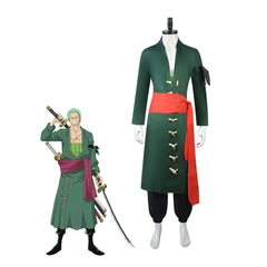 One Piece Roronoa Zoro Wano Country Cosplay Costume - Premium Quality Anime Cosplay Outfit - Halloweez