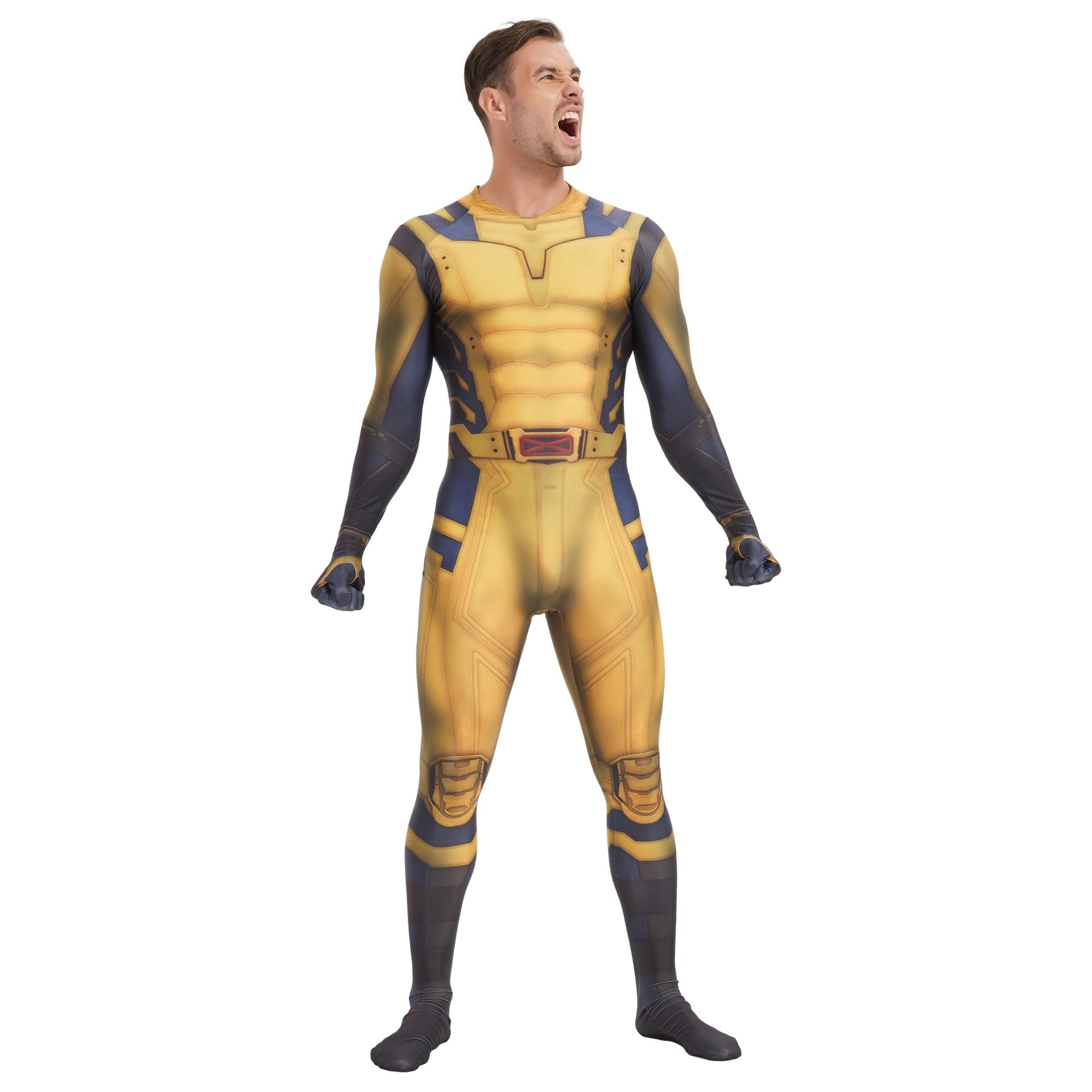 Deadpool and Wolverine Cosplay Costume Anime Tight Suit for Deadpool 3 Movie - Halloweez