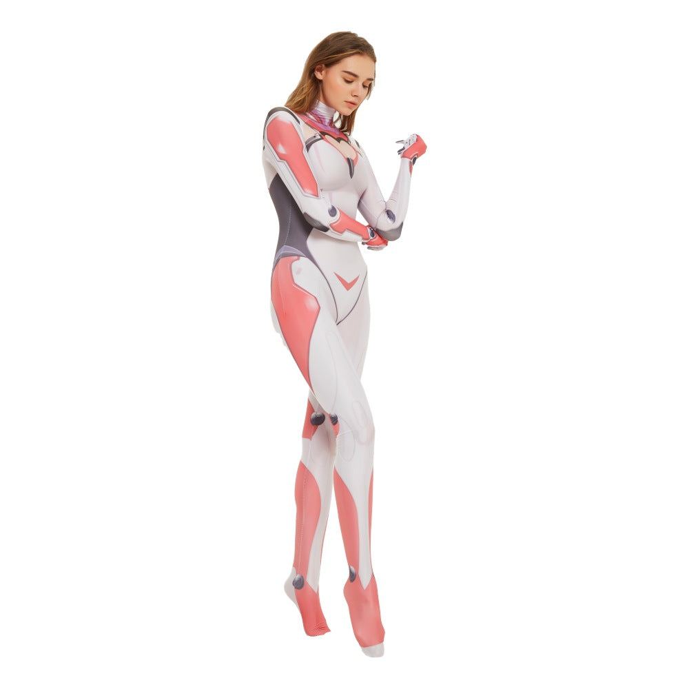 King Daji Cosplay Costume Pink Time Skin Sexy Tight Performance Clothing for Honor of Kings Fans - Halloweez
