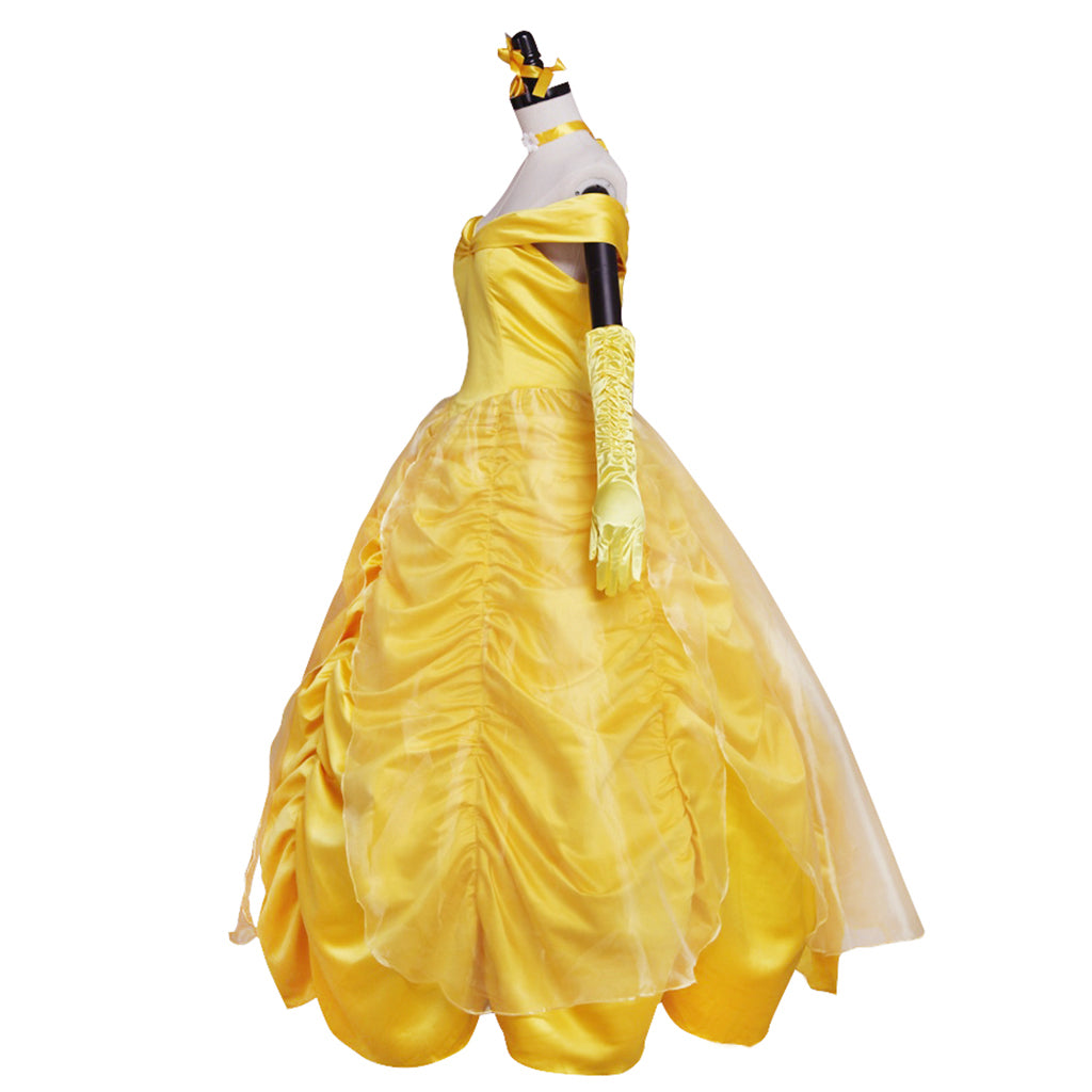 Costume de cosplay Belle pour Halloween | Robe de princesse Disney enchanteresse pour Halloween et cosplay