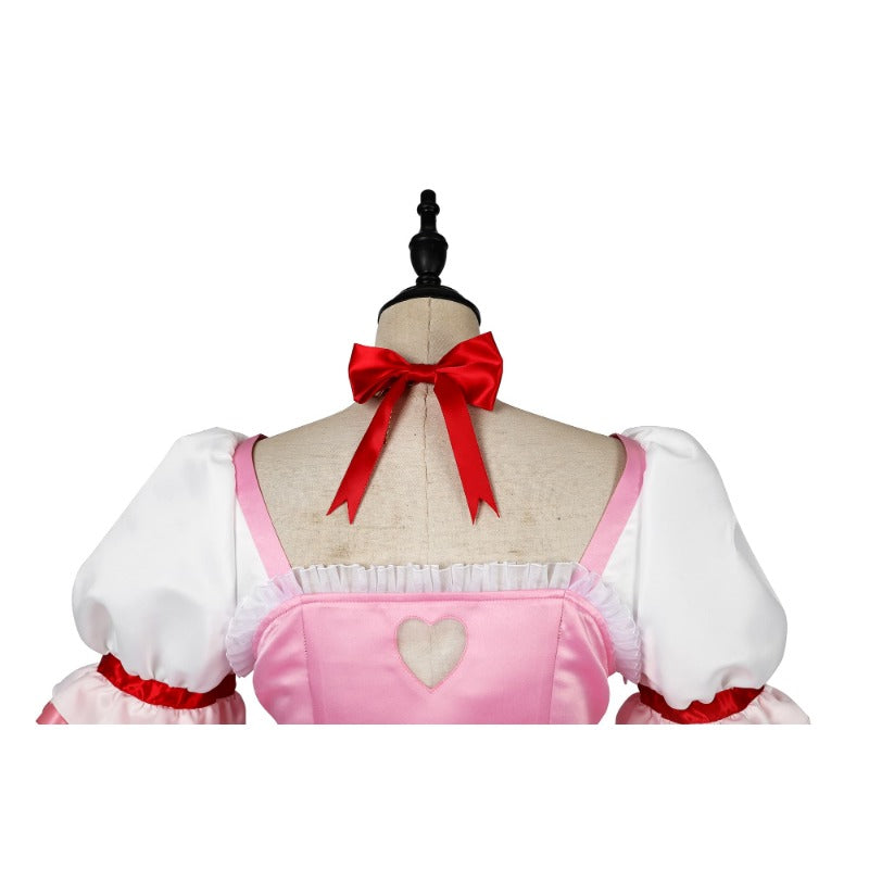 Halloweez Madoka Kaname Matte Satin Custom Cosplay Costume for Anime Enthusiasts