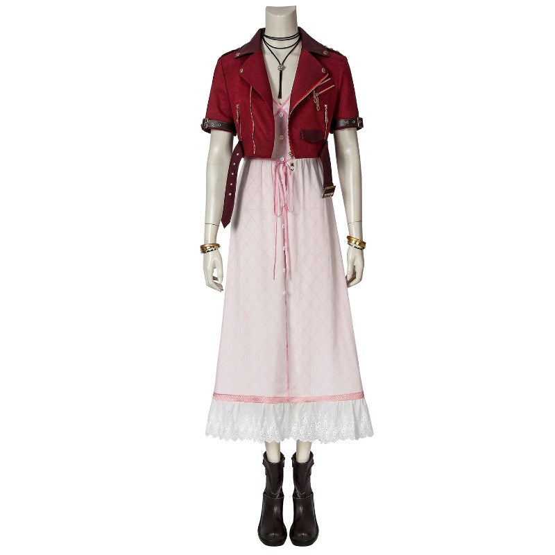 Stunning Final Fantasy VII Aerith Gainsborough Cosplay Costume - Embrace the Enchantment!