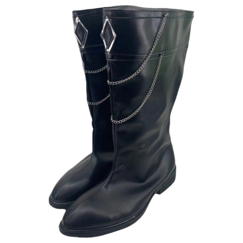 Genshin Impact Fatui Harbinger Captain Cosplay Shoes for Anime Conventions - Halloweez
