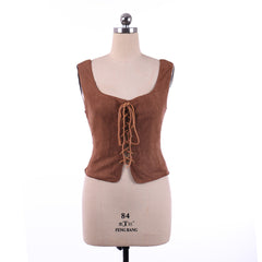 Elegant Medieval Lace-Up Corset Vest – Handcrafted for Halloweez Cosplay